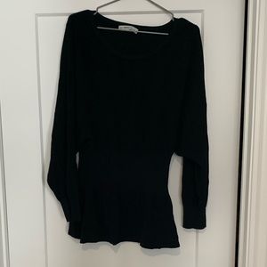 Zara Knit Black Peplum style sweater